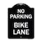 Signmission No Parking Bike Lane Heavy-Gauge Aluminum Architectural Sign, 24" x 18", BW-1824-23629 A-DES-BW-1824-23629 - alternate 1